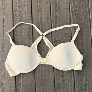 Pepper Racerback Front Closure Cream Underwire T-Shirt Bra